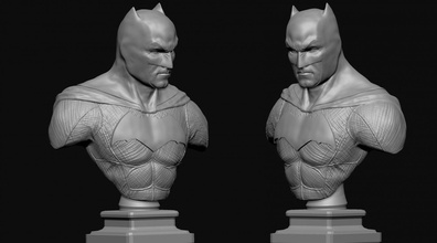 batman superhero bust 3d print model in sculpture 3dexport marvels dc ironman superman aquaman marvel comics hero cnc zbrush 3dmodel printable 3dprint wonderwomen hulk xmen avengers 3d print model - Mito3D