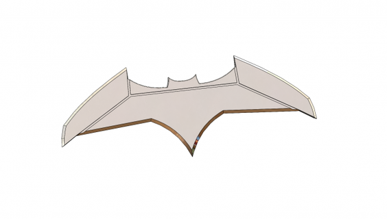 batmans batarang free art toy batman copy bladed weapon 3d print model - Mito3D