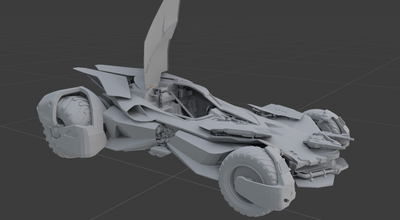 batmóvel 3d impressão modelo in veículo 3dexport batman super homen carro lutador 3d print model - Mito3D