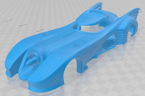 Batmobil druckbar Körper Wagen Automobil Slot scalextric tamiya rc miniz Hobby Mikro 3d print model - Mito3D