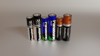 batteries aa aaa duracell energizer panasonic free 3d model in 3dexport electronic electricity energy charging technology industrial voltage 3d print model - Mito3D
