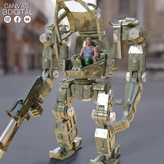 savaş teknoloji militar oyuncaklar amfi robot avatar askeri yarı tamirci oyuncak ifade edilebilir oyunlar 3d print model - Mito3D