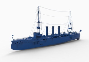 acorazado mod1 3d impresión modelo in automotor 3dexport iowa clase nuclear guerra mundial armada embarcacion barco misil fragata us mar destructor ww2 buque naval 3d print model - Mito3D