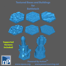 battletech buildings bases - pack 2 free building base terrain 6mm 8mm adeptus titanicus scifi 3d print model - Mito3D