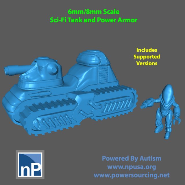 battletech tank power armor suit 6mm-8mm free 40k epic adeptus titanicus wargame tabletop scifi polyversal 6mm 8mm 3D print model - Mito3D