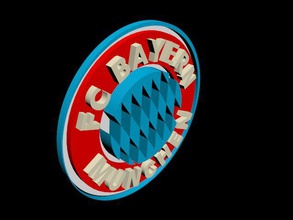 le bayern muenchen 3d logo de badge football sport insigne accecorries art merchendise les illustrations 3d print model - Mito3D