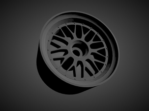 bbs lm aros freios pneus quente rodas 3d impressão modelo in veículo 3dexport hotwheels caixa fósforos majorette tomica kyosho diecast miniaturas veículos 1 64 3d print model - Mito3D