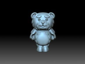 bär 3d drucken modell 3dexport tier grizzly linderung bas relief kunst teddybär teddy süßigkeiten 3d print model - Mito3D