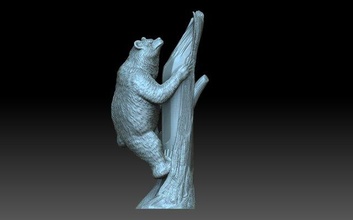 bear grizzly figurine sculpture art animals animal 3d print model - Mito3D