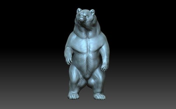 ours 3d impression modèle in figurines 3dexport animaux figurine sculpture grizzly 3d print model - Mito3D