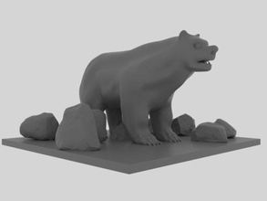 Bär Tier Tiere Zoo Zoologie zbrush 3dprinter 3dprinted Wildfrau wildes 3d print model - Mito3D