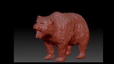 ayı canavar vahşi orman Hayvanat Bahçesi doğa yazdırılabilir model heykeltraşlık heykeller karakterler hayvanlar sanat memeli Minyatürler büstü 3d print model - Mito3D