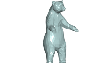 Urso alívio 3d modelo parede escultura panoo cnc animal cabeça 3d print model - Mito3D