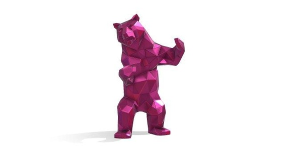 ayı şekil hayvanlar Sanat hediye Yazdır düşük poli 3dprint hayvan dekor iç tasarım minyatürler heykel oyuncak karikatür çokgen Şirin 3d print model - Mito3D