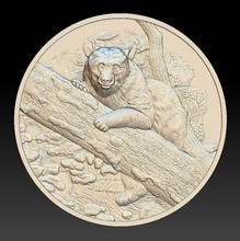 bear forest coin -relief -2020 money art cash euro-coin symbol nature wildlife fauna relief gold predator dollar badges medal animal coins zoo coins-badges 3d print model - Mito3D