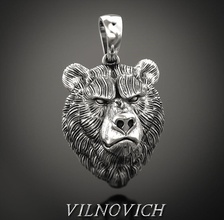 bear pendant bear white gold silver jewelry jewellery pendant jewel