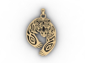 bear pendant accessory celtic design gem gold jewel jewelry kelic king necklace ornament ornaments pendant-necklace pendants queen ring silver 3d print model - Mito3D