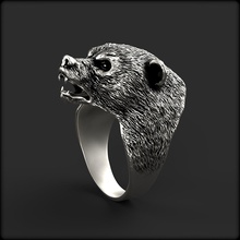 urso anel anéis jóias jóia animais besta 3d print model - Mito3D