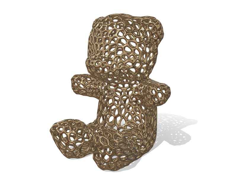 orso voronoi stile 3d stampa modello in animali 3dexport orsacchiotto 3dprinted decorazione gioielleria arte buco 3dprint animale arredamento interni design miniature scultura statua giocattolo 3D print model - Mito3D