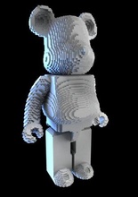 bearbrick vox 3d impressão modelo in brinquedos 3dexport urso robô fantoche metal sexy desenho animado personagem brinquedo tijolo plástico luz azul 3dbearbrick coleção esporte passatempo esportes 3d print model - Mito3D
