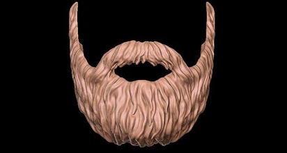 barba 4 capelli acconciatura uomo carattere umano facciale barbiere gay parrucchiere rasoio corto 3d print model - Mito3D