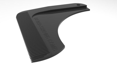 beard shaping comb 3dmodel 3dprint fasion haircut jozaee stl 3dm photorelistic printable 3d print model - Mito3D