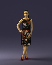 beautiful girl 0318 3d print ready 3dscan 3dprint human female printable businesswoman posed character figurine miniature 3dfigurine people realistic visualization miniatures render demo casual fashion 3d print model - Mito3D