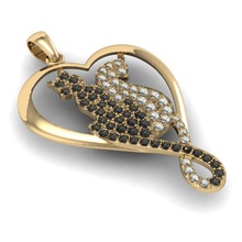beau pendentif chat bijoux cad rhino stl les pierres précieuses or d'argent des colliers imprimable 3d print model - Mito3D