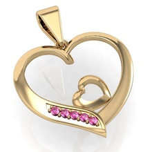 beautyful pendant hearts jewelry female rhino tree stl cad gems gold silver necklaces 3d print model - Mito3D