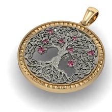 schöne Anhänger Baum des Lebens Schmuck cad rhino Leben stl beautyful Edelsteine gold Silber Halsketten 3d print model - Mito3D