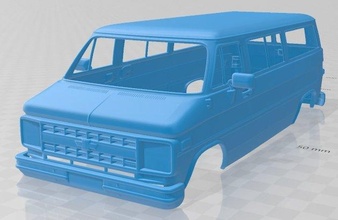 beauville 1988 yazdırılabilir vücut kamyonet 3d yazdır model in otomotiv 3dexport yuva ölçülü tamiya rc miniz hobi mikro 3d print model - Mito3D