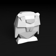 castor roedor animales escultura figurilla lowpoly low poly polígono poligonal Arte 3d print model - Mito3D