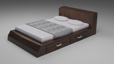 Bett Schlafzimmer 3d print model - Mito3D