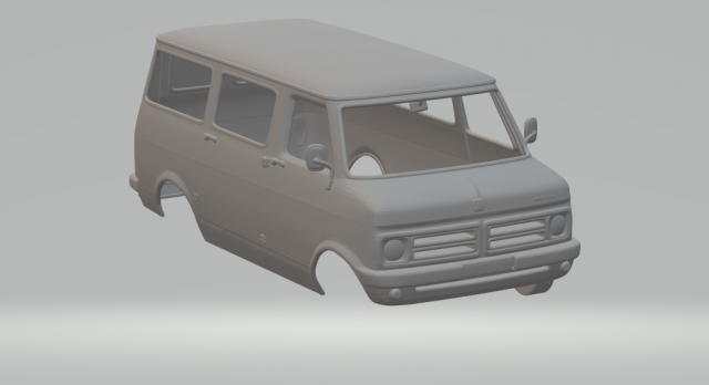 bedford cf mk1 minibus 3d impression modèle in véhicule 3dexport moulé pression slot voiture fente chaud roues chaudes rc rcmodel 3D print model - Mito3D