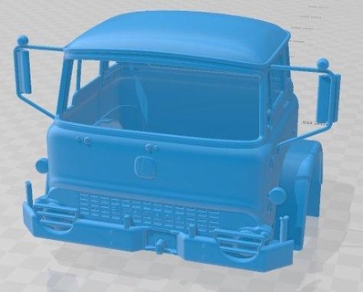 bedford mk 1972 imprimible cabina camión 3d impresión modelo in automotor 3dexport espacio scalextric tamiya rc miniz pasatiempo micro 3d print model - Mito3D