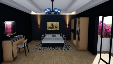 bedroom 3ds max 2014 vray lumion 8 bed fbx render 3d print model - Mito3D