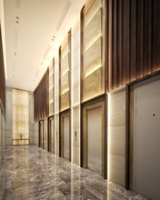 Camera letto tropicale Hotel sala ricezione ascensore ristorante atrio 3d print model - Mito3D