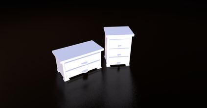 bedsidetables print ready 3d model in architecture 3dexport doll dollhouse house printable tables bedside handmade 3d print model - Mito3D
