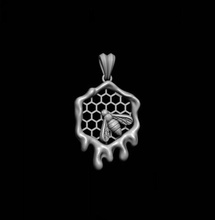 bee honey pendant 3d print model in pendants 3dexport jewellery printable jewelry nature necklace yellow bumble wasp honeybee insect animal fly wing beetle hip hope hani honi 3d print model - Mito3D