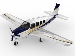 kayıncılık bonanza g36 3d model in ticari 3dexport raytheon kayın a36 36 genel uçak ışık eğitim hava taksi kişisel pervane özel destek küçük 3d print model - Mito3D