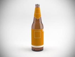 Bière bouteilles bouteille casquette boisson bar l'alcool pub verrerie liquide aliments verre buvant temps réel pbr vray lowpoly 3d print model - Mito3D