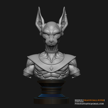 beerus buste 3d impression figurine stl dossiers modèle in figurines 3dexport imprimable 3dprint dragon ball print model beerus printing files dragonballsuper dragon ball 3dprinted d'impression 3d print model - Mito3D