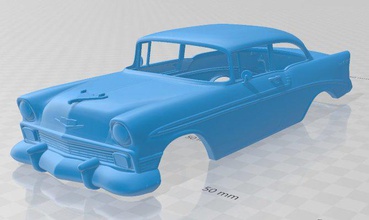 Belair 1956 imprimível corpo carro fenda escalextrico Tamiya rc miniz passatempo micro 3d print model - Mito3D