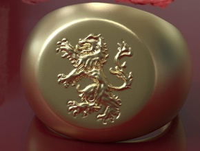 belgium coat arms signet ring 3d print model - Mito3D