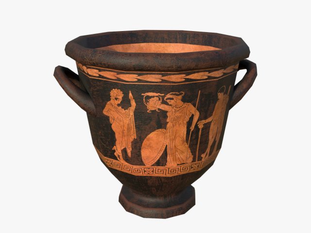 campana greco vaso ceramica argilla archeologia storia antico Grecia romano Roma classico pbr ar vr lowpoly reale pronto per gioco 3D print model - Mito3D