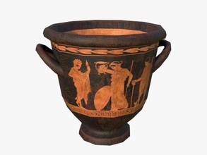 bell greek vase pottery ceramic jar clay archaeology history ancient greece roman rome classical pbr ar vr lowpoly realtime gameready 3d print model - Mito3D