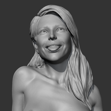 bella Thorne mujer hembra cara decoración torso personaje personas humano cabeza retrato busto 3d print model - Mito3D