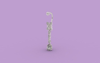 nombril perçant 315 bijoux piercing jewel3d jewelry3d piercing3d joya3d argent imprimable sterling engagem goujat mode beauté or diamant gemme 3d print model - Mito3D