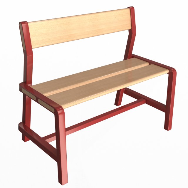 panchina ypperlig ikea ragazzi bambini mobilia sedia parco metallo battuto ferro posti sedere 3D print model - Mito3D