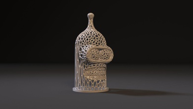 bender voronoi statue geometrische Form statuette futurama Sammlung Skulptur Abbildung Nacht Lampe Kunst 3d print model - Mito3D